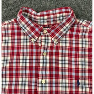 Ralph Lauren Classic Fit Plaid Shirt XXL Red Blue Button Down